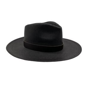 Janessa Leone Classic Black Leni Fedora Hat Size L Beck Hat | Janessa Leoné main image 2